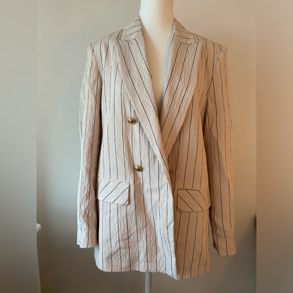 Pinstripe double breasted jacket - Picture 2 of 5